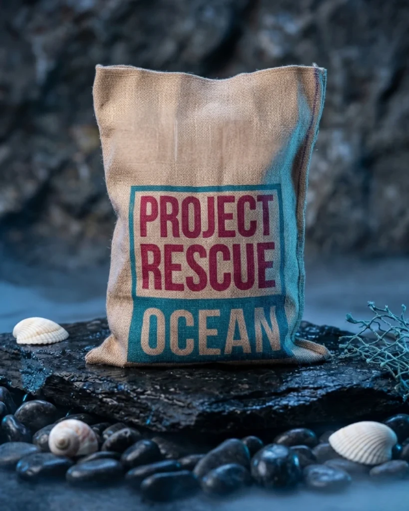 Sac de collecte en toile de jute Project Rescue Ocean